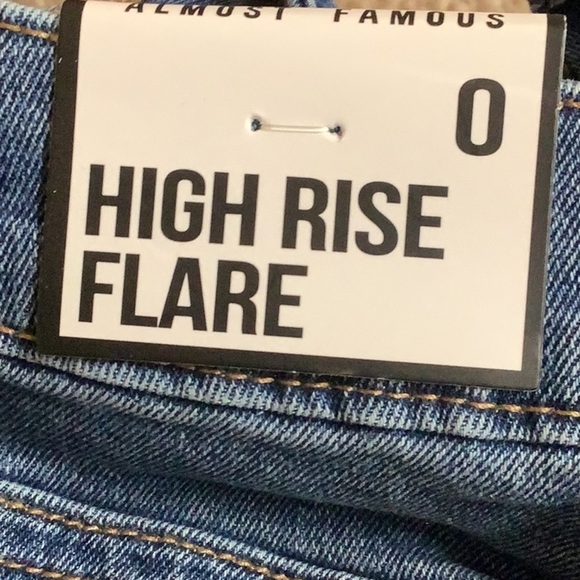 Almost Famous Size 0 Denim High Rise Flare Jeans. New With Tags. - Picture 9 of 9